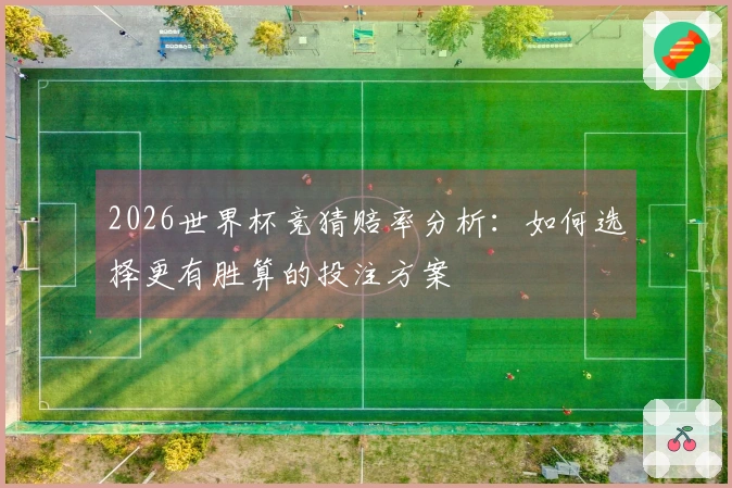 2026世界杯竞猜赔率分析：如何选择更有胜算的投注方案