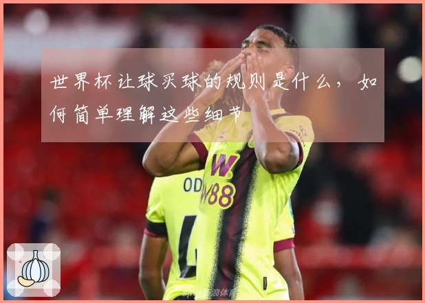世界杯让球买球的规则是什么，如何简单理解这些细节